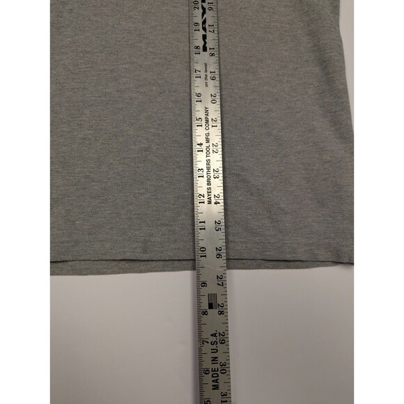 Banana Republic Oraganic Cotton Pique Polo Mens Medium Gray Olive Green - Picture 9 of 12